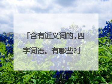 含有近义词的,四字词语。有哪些?