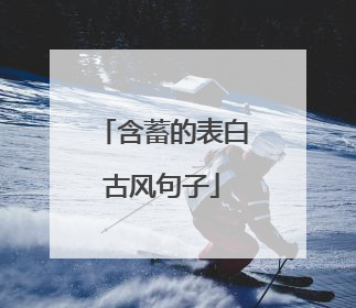 含蓄的表白古风句子