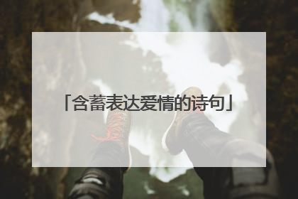 含蓄表达爱情的诗句