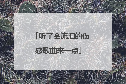 听了会流泪的伤感歌曲来一点