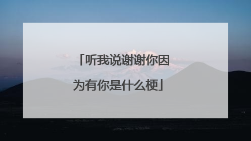 听我说谢谢你因为有你是什么梗