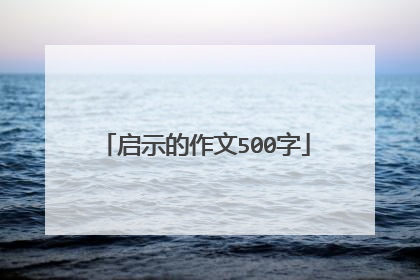 启示的作文500字