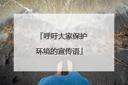 呼吁大家保护环境的宣传语