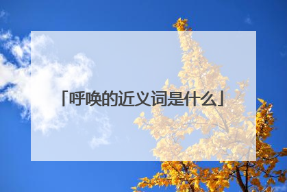 呼唤的近义词是什么