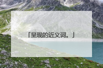 呈现的近义词。