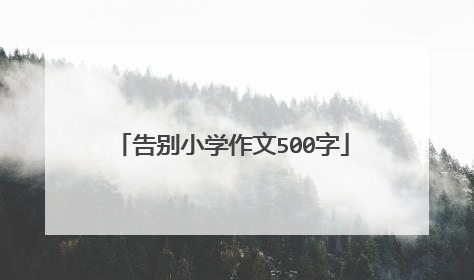 告别小学作文500字