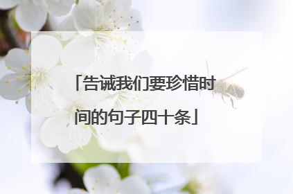 告诫我们要珍惜时间的句子四十条