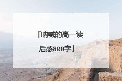 呐喊的高一读后感800字