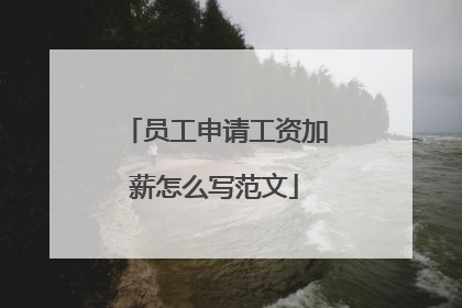 员工申请工资加薪怎么写范文