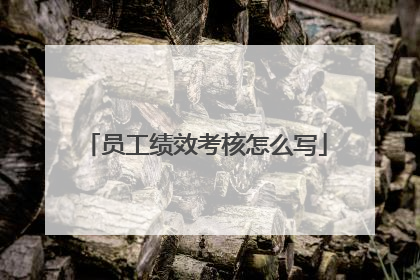 员工绩效考核怎么写