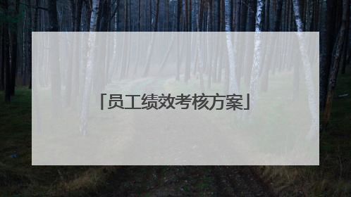 员工绩效考核方案