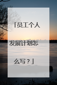 员工个人发展计划怎么写？