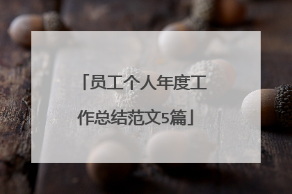 员工个人年度工作总结范文5篇