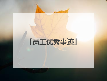 员工优秀事迹