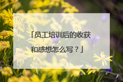 员工培训后的收获和感想怎么写?