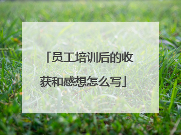员工培训后的收获和感想怎么写