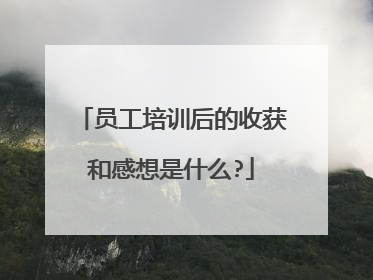 员工培训后的收获和感想是什么?