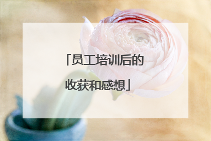员工培训后的收获和感想