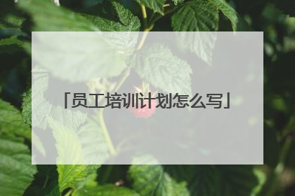 员工培训计划怎么写