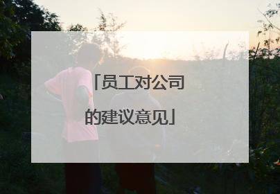 员工对公司的建议意见