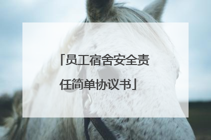 员工宿舍安全责任简单协议书