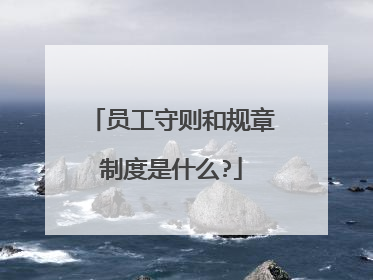 员工守则和规章制度是什么?