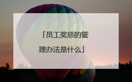 员工奖惩的管理办法是什么