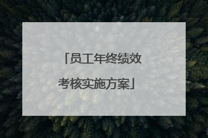 员工年终绩效考核实施方案