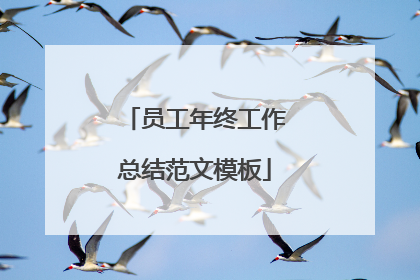 员工年终工作总结范文模板