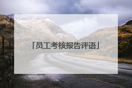 员工考核报告评语