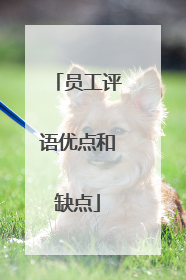 员工评语优点和缺点