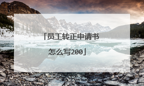员工转正申请书怎么写200