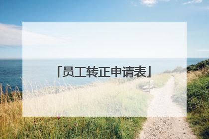员工转正申请表