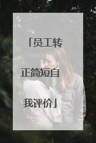 员工转正简短自我评价