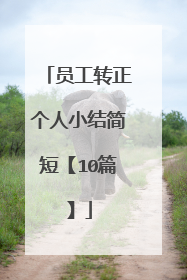 员工转正个人小结简短【10篇】