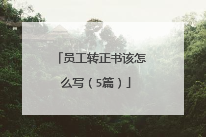 员工转正书该怎么写(5篇)