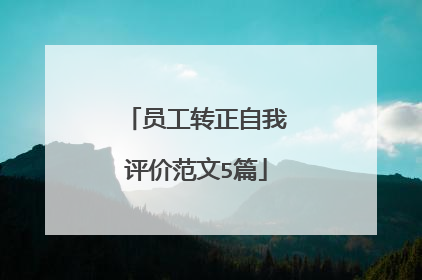 员工转正自我评价范文5篇