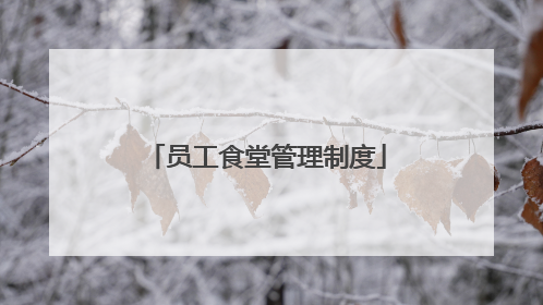 员工食堂管理制度