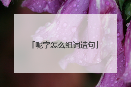 呢字怎么组词造句
