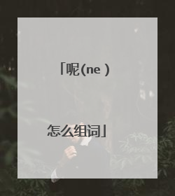 呢(ne)怎么组词