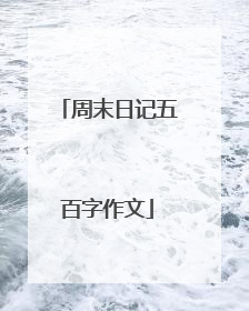 周末日记五百字作文