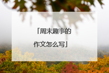 周末趣事的作文怎么写