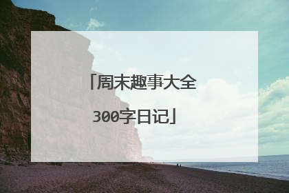 周末趣事大全300字日记