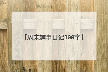 周末趣事日记300字