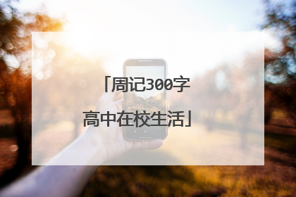 周记300字高中在校生活
