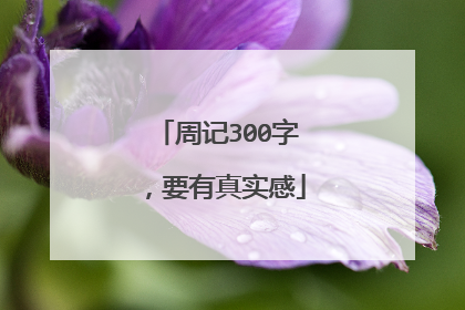 周记300字，要有真实感