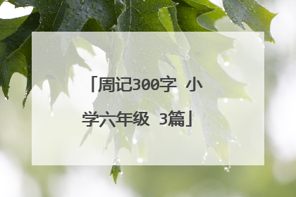 周记300字 小学六年级 3篇