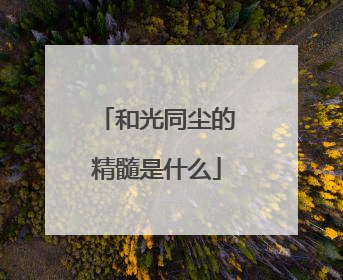 和光同尘的精髓是什么
