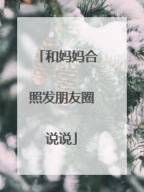 和妈妈合照发朋友圈说说