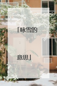 咏雪的意思